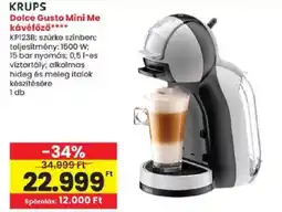 Spar Krups dolce gusto mini me kávéfőző ajánlat