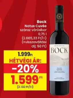 Spar Bock notus cuvée ajánlat