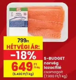 Spar S-budget norvég lazacfilé ajánlat