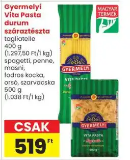 Spar Gyermelyi Vita Pasta durum száraztészta ajánlat