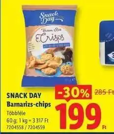 Lidl SNACK DAY Barnarizs-chips ajánlat