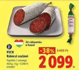 Lidl PICK Rákóczi szalámi ajánlat