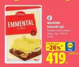 Lidl MILBONA Ementáli sajt ajánlat