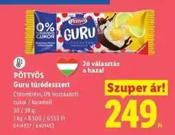 Lidl PÖTTYÖS Guru túródesszert ajánlat