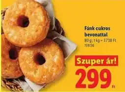 Lidl Fánk cukros bevonattal ajánlat