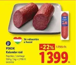 Lidl PIKOK Kalandor rúd ajánlat