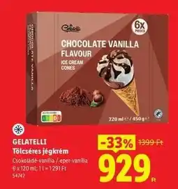 Lidl GELATELLI Tölcséres jégkrém ajánlat