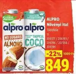 Lidl Alpro növényi ital ajánlat