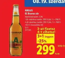 Lidl ARGUS EL Bravos sör ajánlat