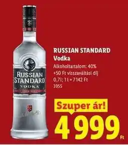 Lidl RUSSIAN STANDARD Vodka ajánlat