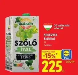 Lidl Solevita Szőlőital ajánlat