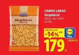 Lidl CAMPO LARGO Sárgaborsó ajánlat