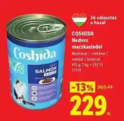 Lidl Coshida Nedves macskaeledel ajánlat