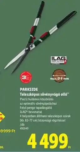 Lidl PARKSIDE Teleszkópos sövényvágó olló ajánlat