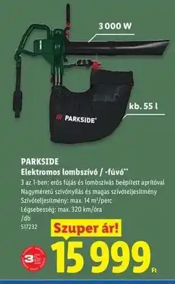 Lidl PARKSIDE Elektromos lombszívó / -fúvó ajánlat