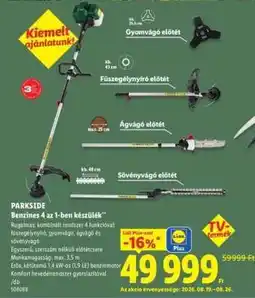 Lidl PARKSIDE Benzines 4 az 1-ben készülék ajánlat