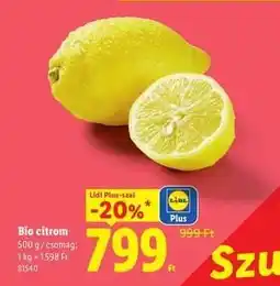 Lidl Bio citrom ajánlat