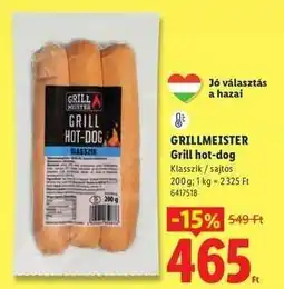 Lidl GRILLMEISTER Grill hot-dog ajánlat
