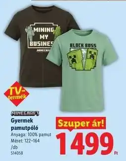 Lidl Gyermek pamutpóló ajánlat