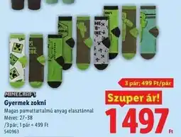 Lidl Gyermek zokni ajánlat