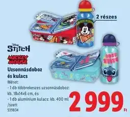 Lidl Uzsonnásdoboz és kulacs ajánlat
