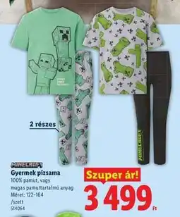 Lidl Gyermek pizsama ajánlat