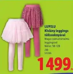 Lidl LUPILU Kisány leggings tüllszoknyával ajánlat
