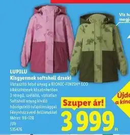 Lidl LUPILU Kisgyermek softshell dzseki ajánlat
