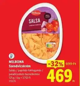 Lidl MILBONA Szendvicskrém ajánlat