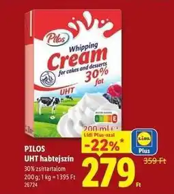 Lidl Pilos UHT habtejszín ajánlat