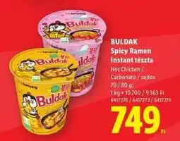 Lidl Buldak Spicy Ramen instant tészta ajánlat