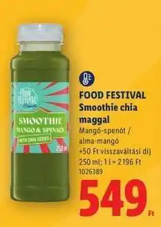 Lidl FOOD FESTIVAL Smoothie chia maggal ajánlat