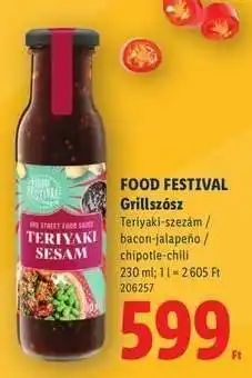 Lidl FOOD FESTIVAL Grillszósz ajánlat