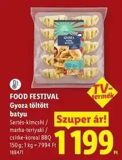 Lidl FOOD FESTIVAL Gyoza töltött batyu ajánlat