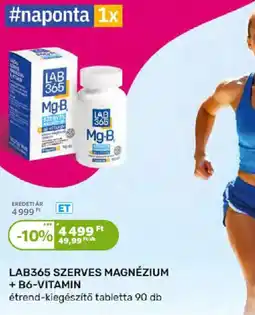 Kulcs Patika Lab365 szerves magnézium + b6-vitamin ajánlat