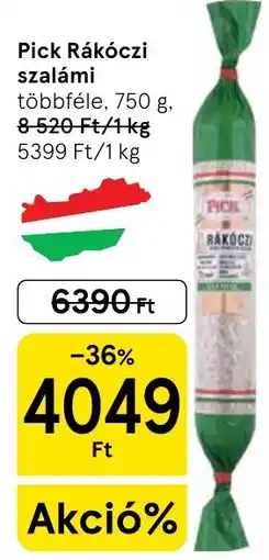 Tesco Pick rákóczi szalámi ajánlat