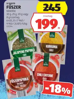 ALDI Le Gusto fűszer ajánlat