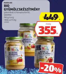 ALDI Mamia bio gyümölcskészítmény ajánlat