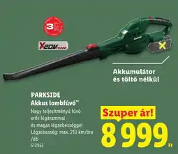 Lidl Parkside akkus lombfúvó ajánlat