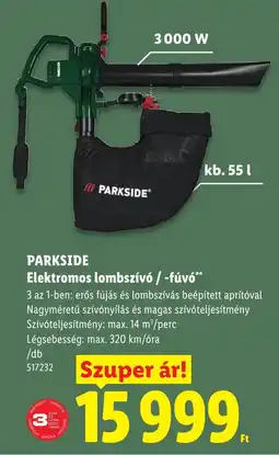Lidl Parkside elektromos lombszívó / -fúvó ajánlat