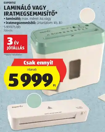 Expertiz lamináló vagy iratmegsemmisítő