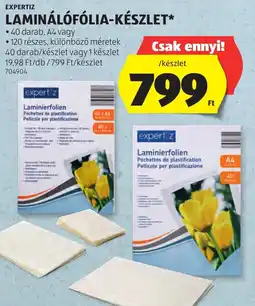 ALDI Expertiz laminálófólia-készlet ajánlat