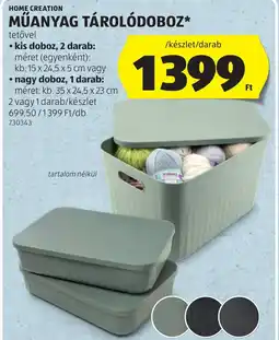ALDI Home Creation műanyag tárolódoboz ajánlat