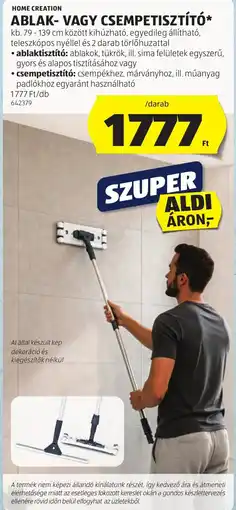 ALDI Home Creation ablak- vagy csempetisztító ajánlat