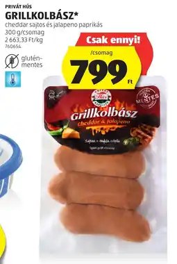 ALDI Privát hús grillkolbász ajánlat