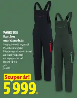 Lidl Parkside kantáros munkásnadrág ajánlat