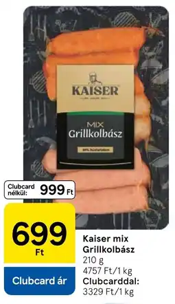Tesco Kaiser grillkolbász ajánlat