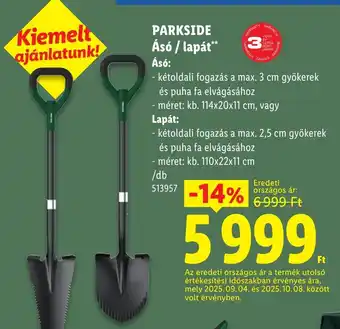 Parkside ásó / lapát