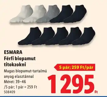 Esmara férfi biopamut titokzokni