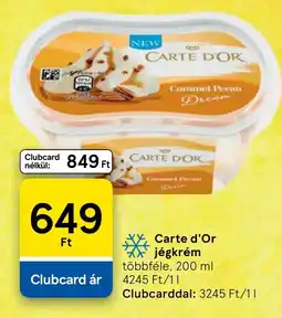 Tesco Carte d'Or jégkrém ajánlat